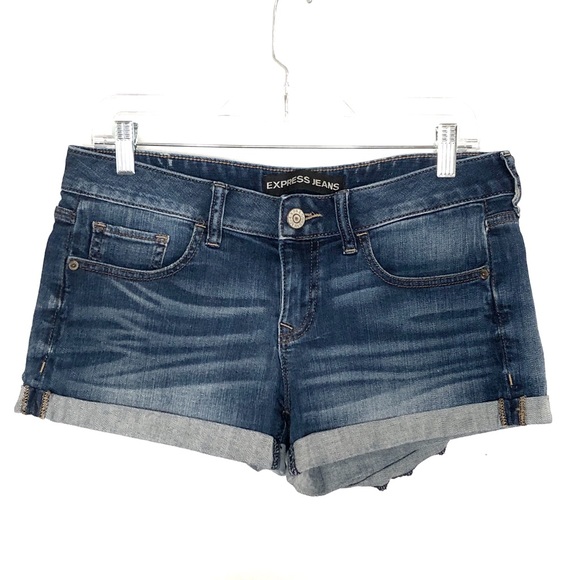 Express Pants - Express denim cuff shorts size 4 - 682